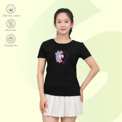 Áo thun nữ tay ngắn Cổ Tròn Form Suông chất cotton siêu mát 020p 0314