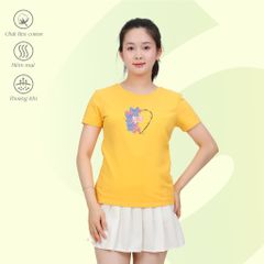 Áo thun nữ tay ngắn Cổ Tròn Form Suông chất cotton siêu mát 020p 0314