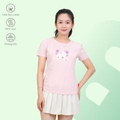 Áo thun nữ tay ngắn Cổ Tròn Form Suông chất cotton siêu mát 020p 0316