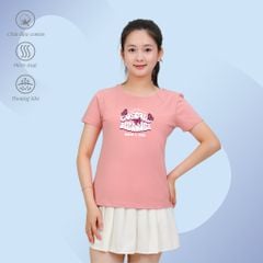 Áo thun nữ tay ngắn Cổ Tròn Form Suông chất cotton siêu mát 020p 0317