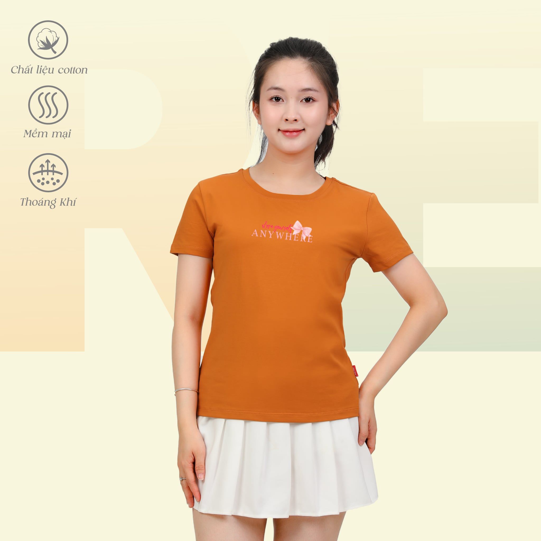 Áo thun nữ tay ngắn Form Suông Cổ Tròn chất cotton siêu mát 020p 0320