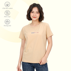 Áo thun nữ cổ tròn tay ngắn phom rộng chất cotton siêu mát 020p 0372