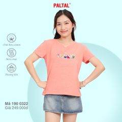 .Áo thun nữ tay ngắn Form Suông Cổ Tim chất cotton siêu mát 190p 0322