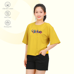 Áo thun nữ tay ngắn chất cotton siêu mát Form Vuông 190p 0328