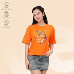 Áo thun nữ tay ngắn chất cotton siêu mát Form Vuông 190p 0329