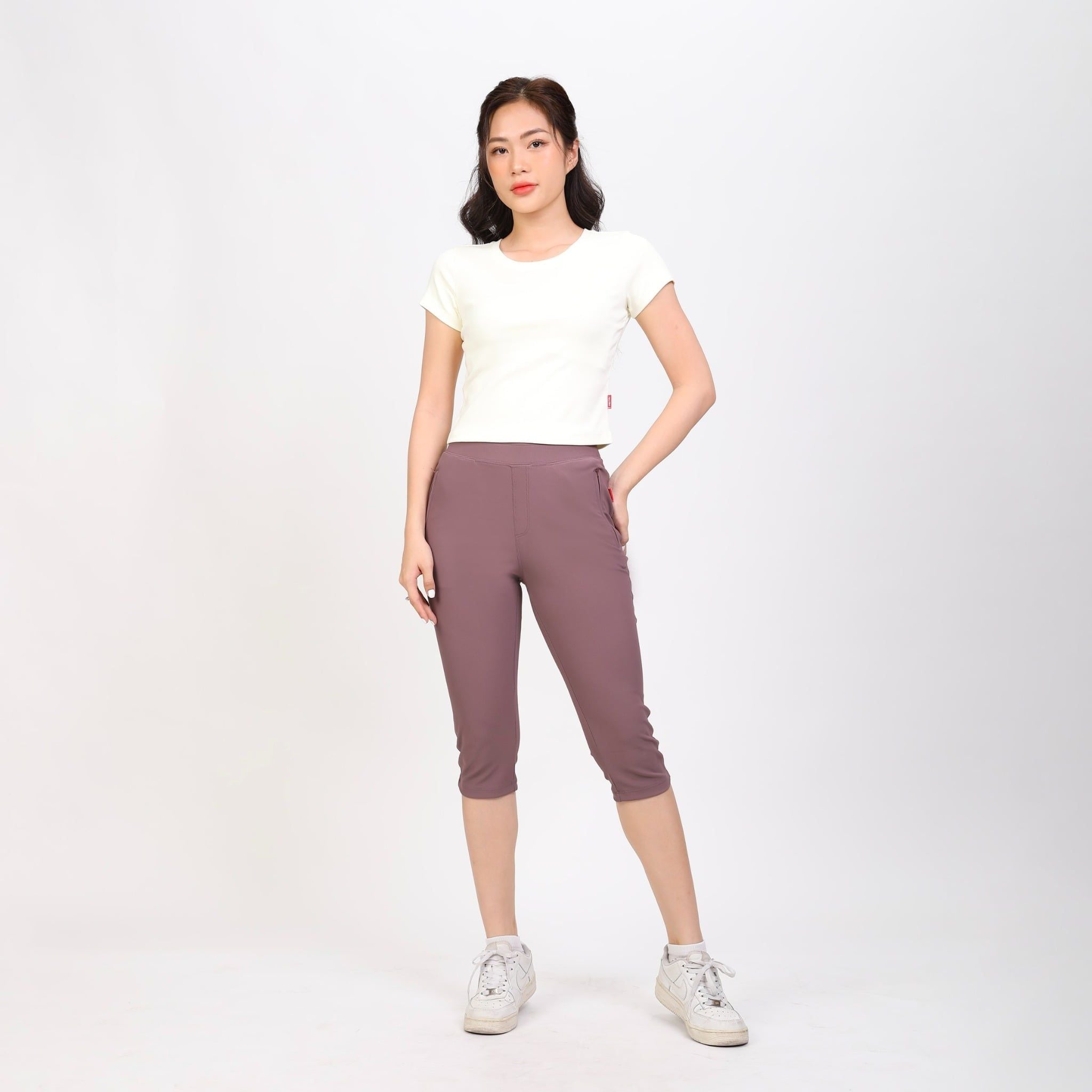 Áo thun nữ croptop tay ngắn Cổ Tròn chất rib chất cotton siêu mát 220p 0265