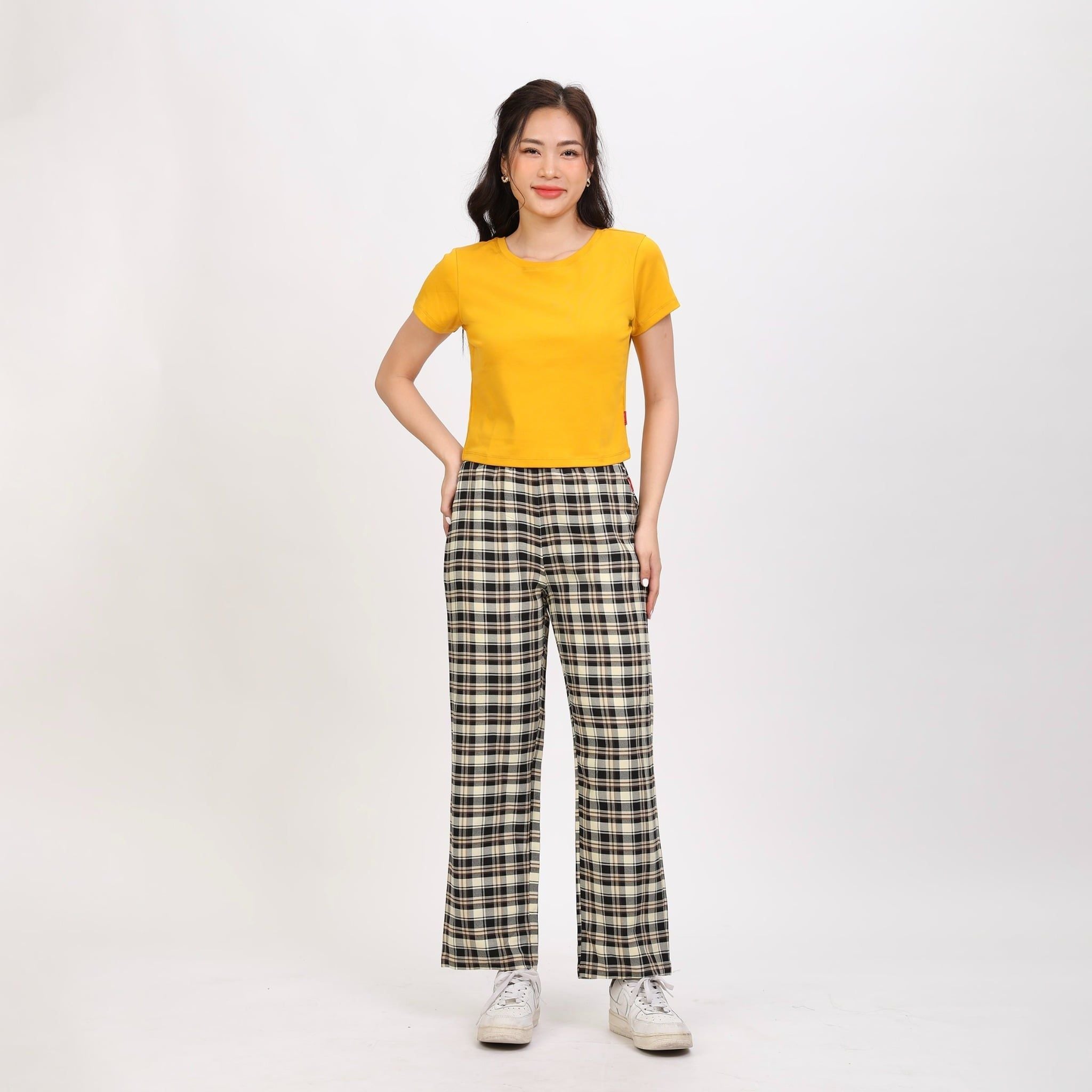 Áo thun nữ croptop tay ngắn Cổ Tròn chất rib chất cotton siêu mát 220p 0265