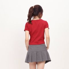 Áo thun nữ Croptop tay ngắn Cổ Tim chất rib chất cotton siêu mát 220p 0266