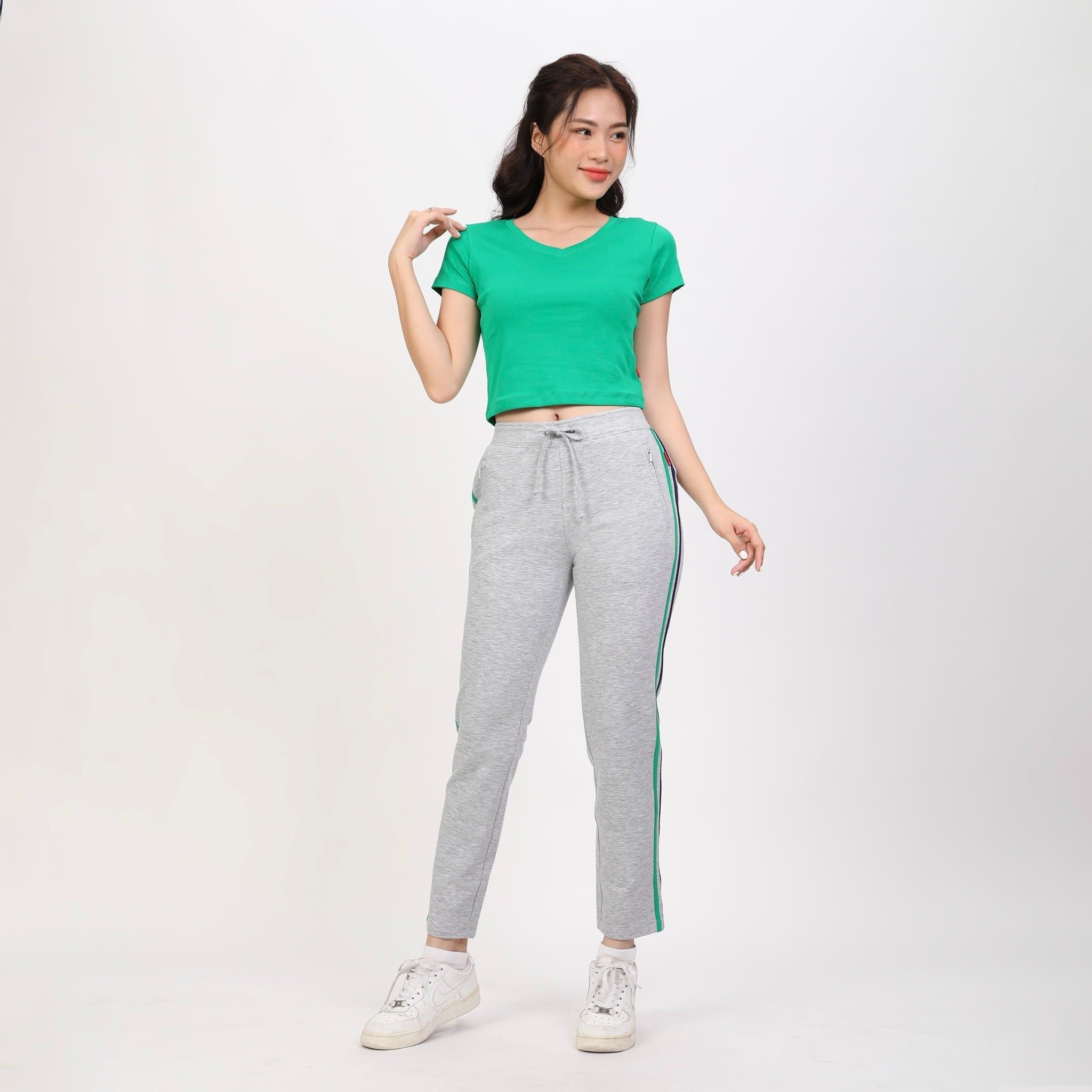 Áo thun nữ Croptop tay ngắn Cổ Tim chất rib chất cotton siêu mát 220p 0266