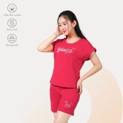Set đồ bộ nữ kiểu quần đùi nữ kiểu quần đùi tay ngắn chất cotton siêu mát 195p 5214