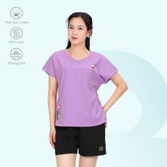 Set đồ bộ nữ kiểu quần đùi tay ngắn chất cotton siêu mát 195p 5236
