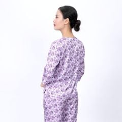 Set đồ bộ nữ kiểu quần dài tay lỡ chất lụa nhung 263p 6001