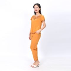 Set đồ bộ nữ kiểu quần dài tay ngắn chất thun lạnh siêu bền 013p 6015