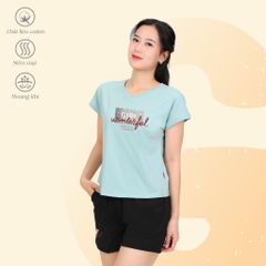 Set đồ bộ nữ kiểu quần đùi tay liền chất cotton siêu mát 025p 5220