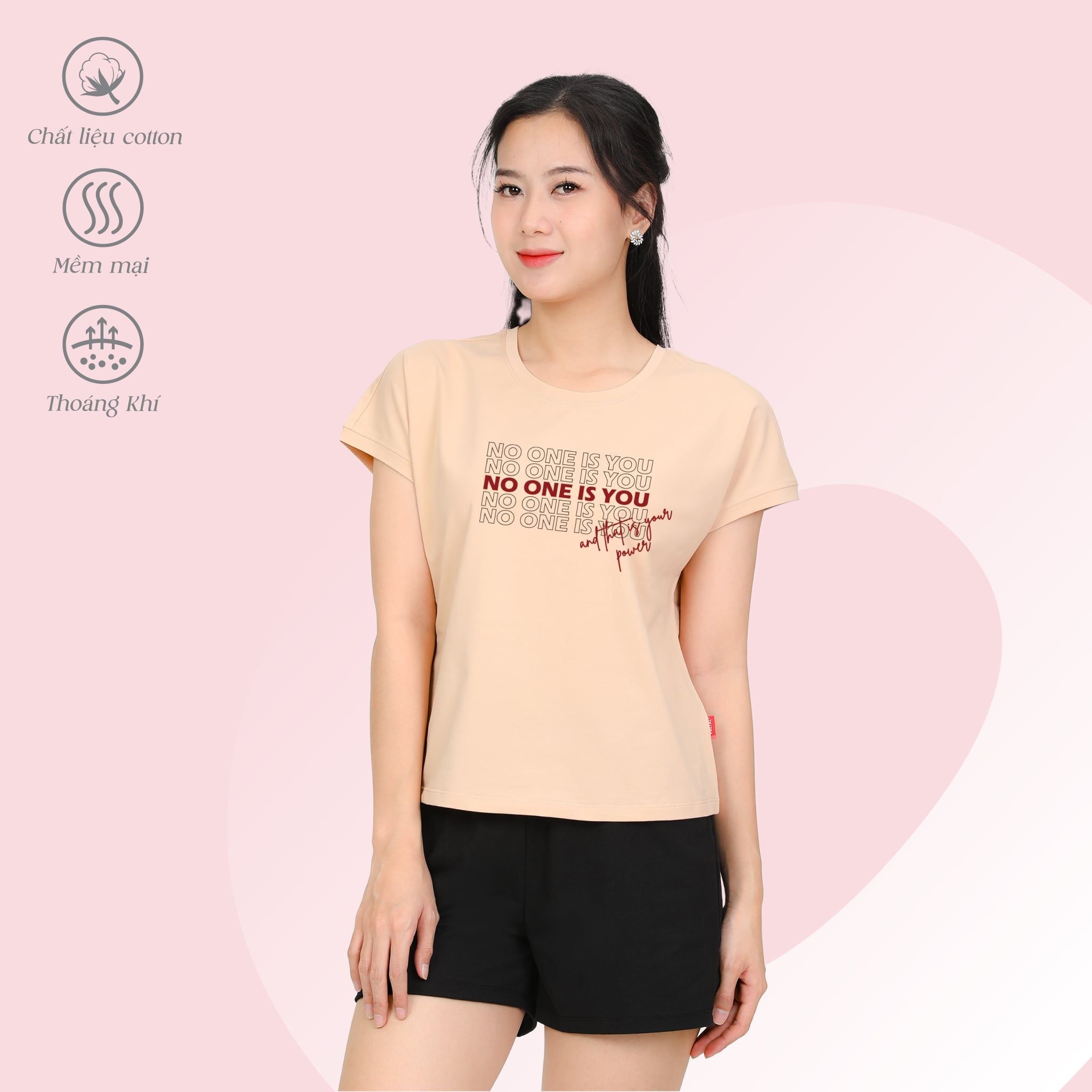 Set đồ bộ nữ kiểu quần đùi tay liền chất cotton siêu mát 025p 5221
