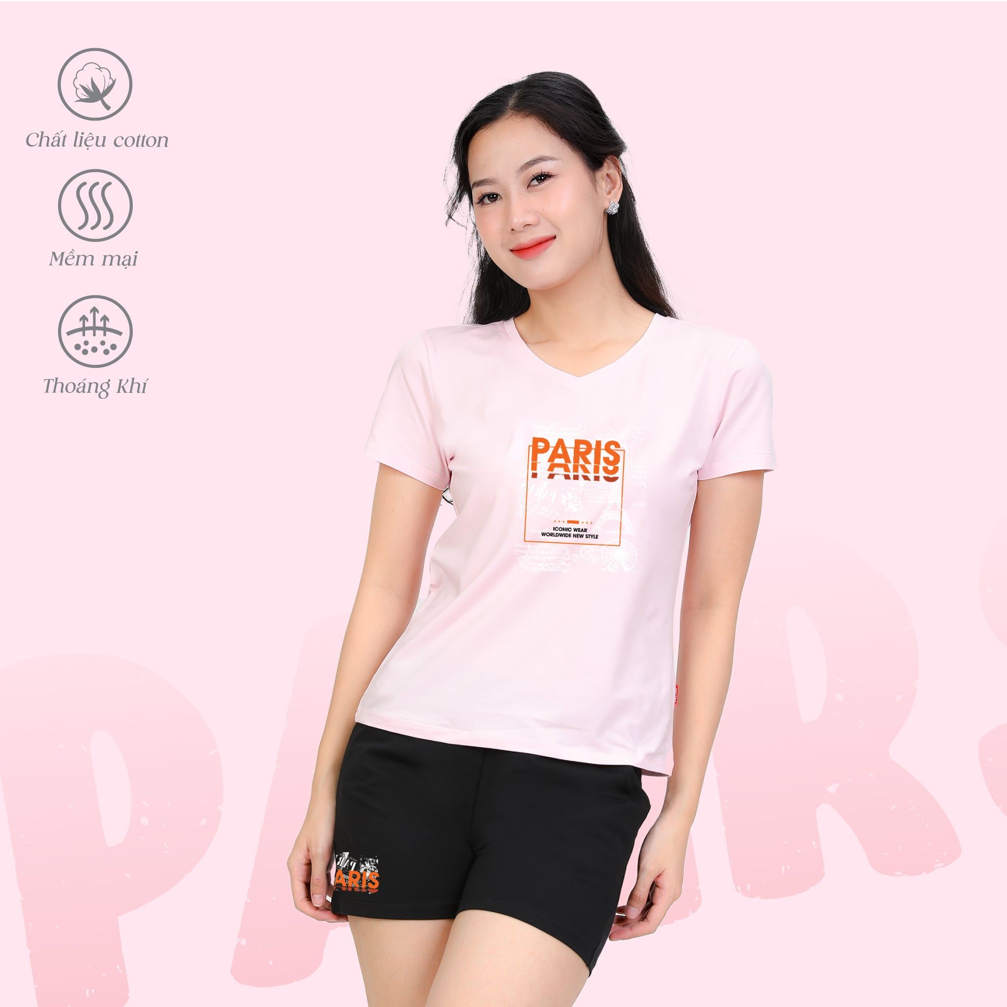 Set đồ bộ nữ kiểu quần đùi tay liền chất cotton siêu mát 025p 5222