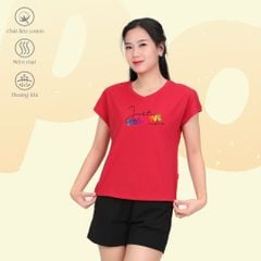 Set đồ bộ nữ kiểu quần đùi tay liền chất cotton siêu mát 025p 5223