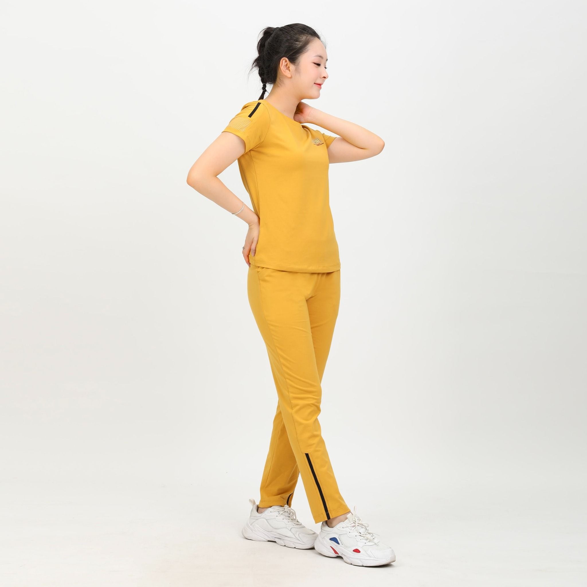 Set đồ bộ nữ kiểu quần dài tay ngắn chất cotton cvc mát 193p 3396
