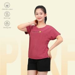 Set đồ bộ nữ kiểu quần đùi tay ngắn chất cotton siêu mát 195p 5217