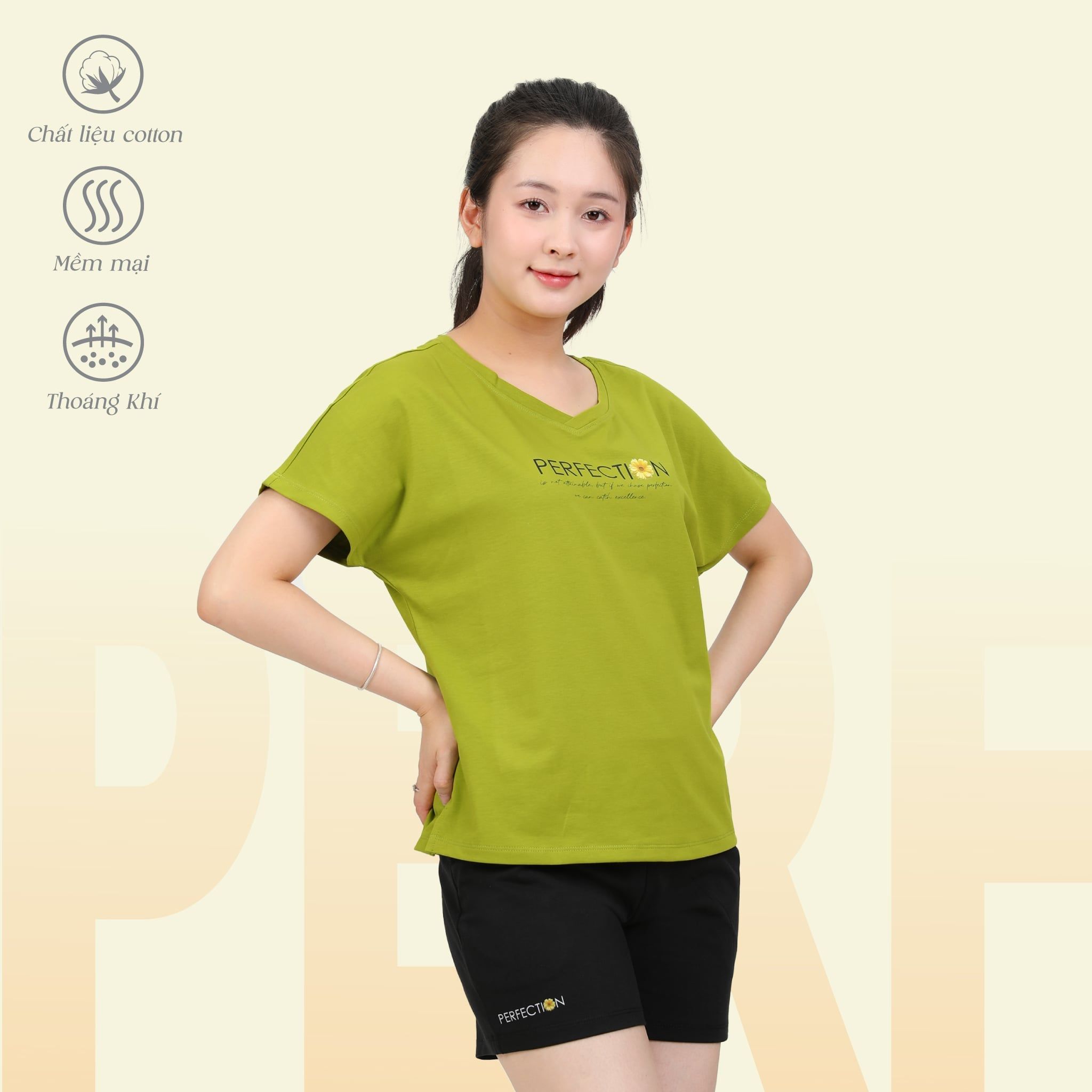 Set đồ bộ nữ kiểu quần đùi tay ngắn chất cotton siêu mát 195p 5217