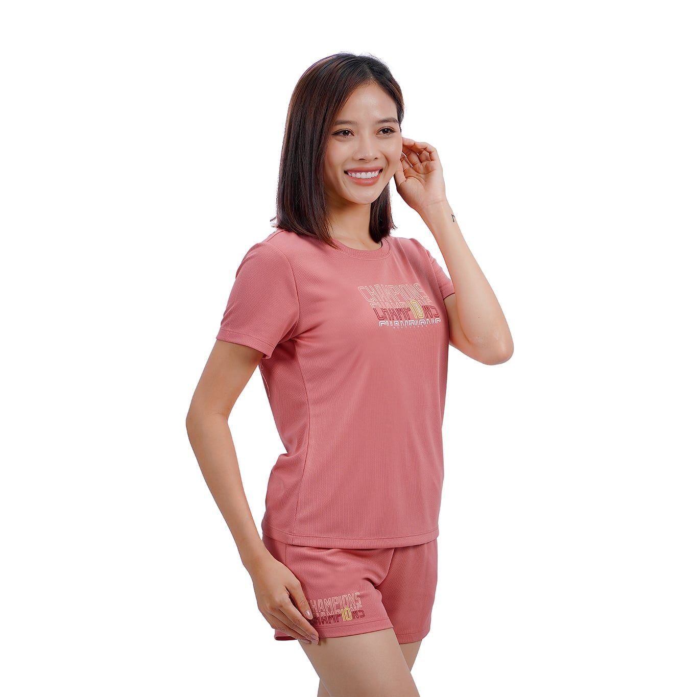 Set đồ bộ nữ kiểu quần đùi tay ngắn Mắt lưới thoáng khí 315p 5096
