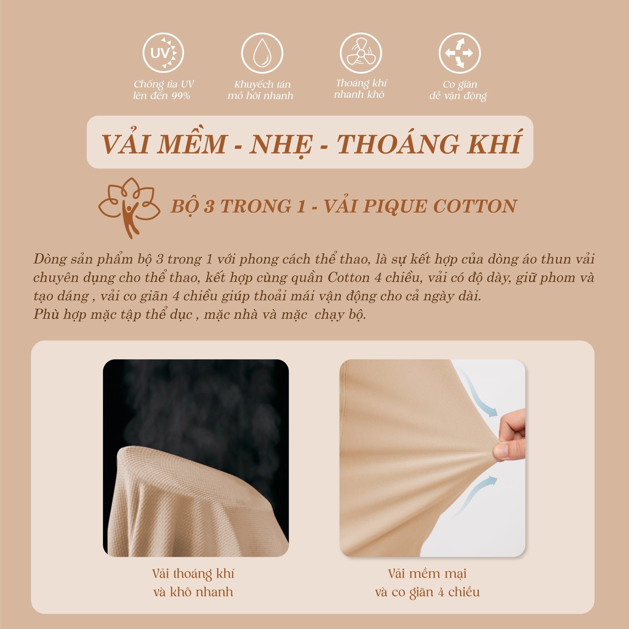 Set đồ bộ nữ kiểu quần đùi nữ kiểu quần đùi tay ngắn chất pique 525p 5202