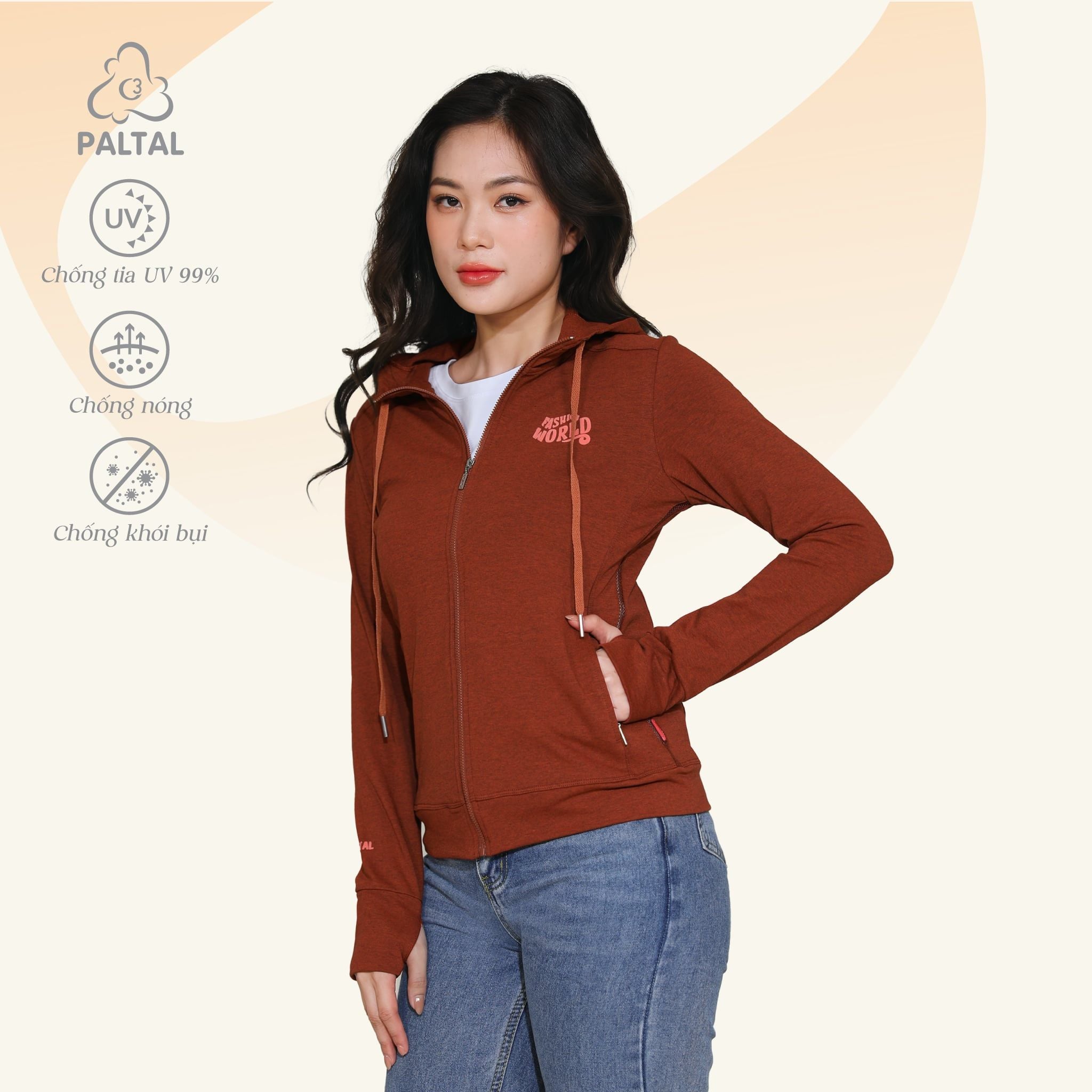 Áo khoác nữ chống nắng, chống UV chất vảy cá cotton cvc mát 401p 1117