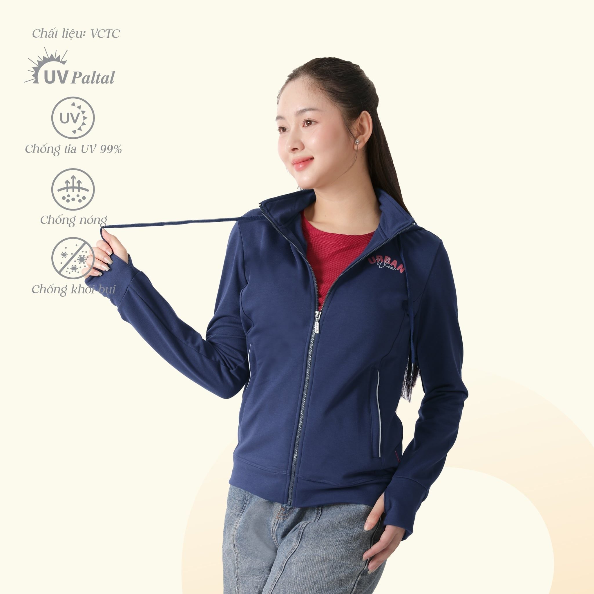 Áo khoác nữ chống nắng, chống UV chất vảy cá cotton siêu mát 431p 1327