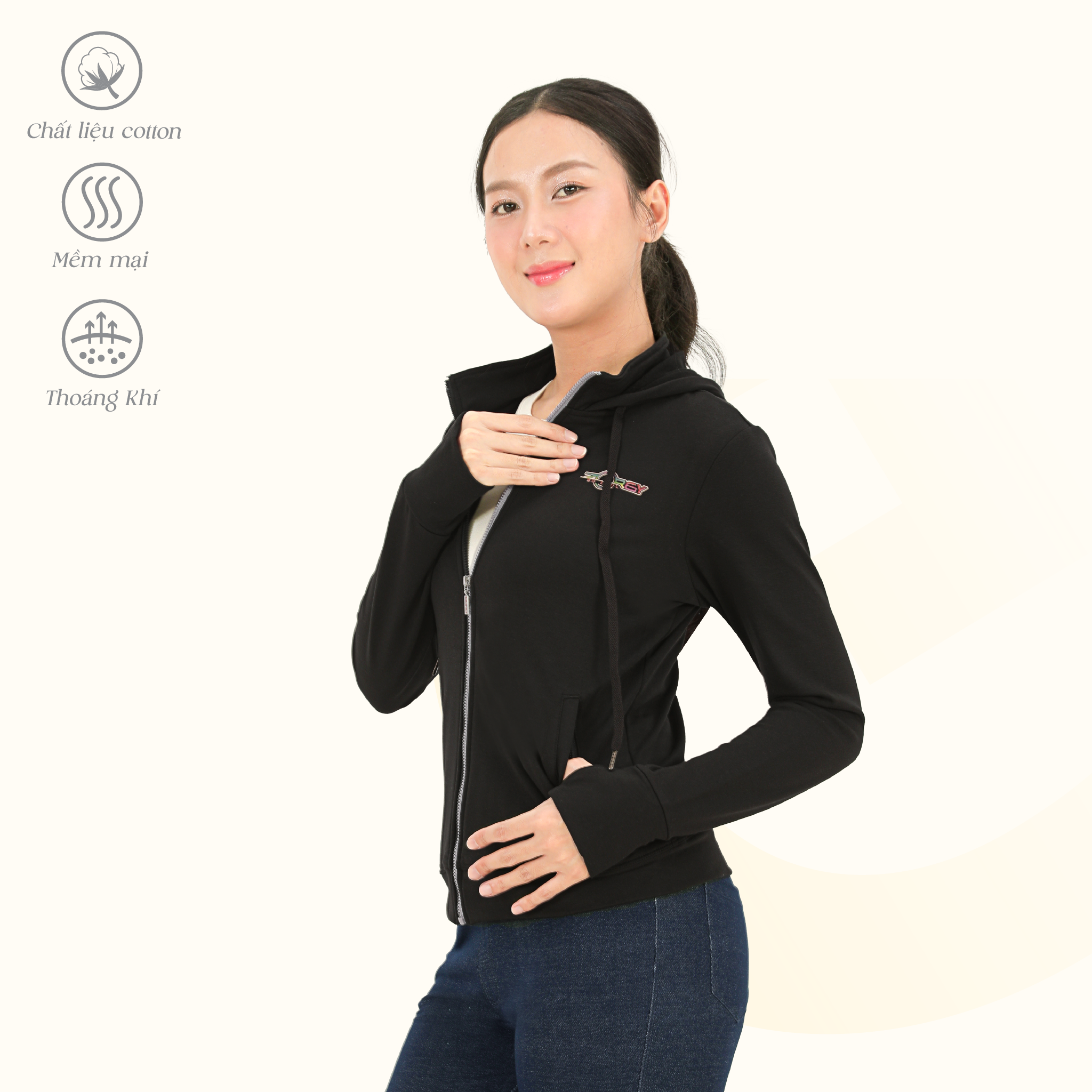 Áo khoác chống nắng, chống UV có nón chất liệu Vảy cá cao cấp 431p 1344