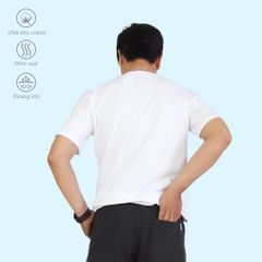 Áo thun nam tay ngắn cổ tròn form rộng chất cotton 100% siêu mát 020p 8001