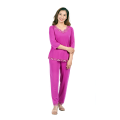 Set đồ bộ nữ kiểu quần dài tay lở chất thun lạnh siêu bền 013p 3278