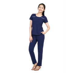 Set đồ bộ nữ kiểu quần dài tay ngắn cotton cvc mát 193p 3309