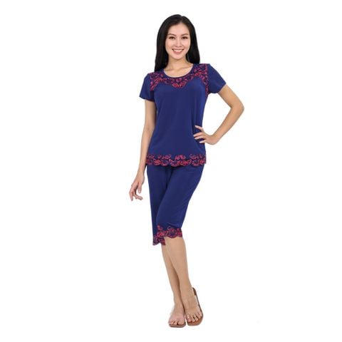 Set đồ bộ nữ kiểu quần lửng tay ngắn chất thun lạnh siêu bền 014p 4044