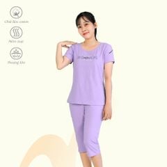 Set đồ bộ nữ kiểu quần lửng tay ngắn cotton 194p 4318