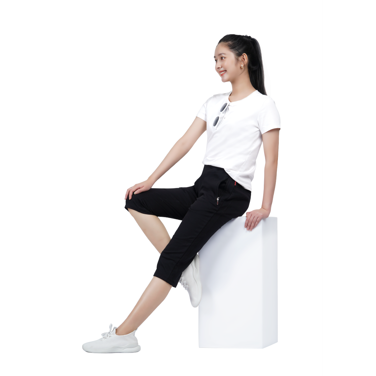 quần ống lửng chất vảy cá cotton siêu mát 408p 8049