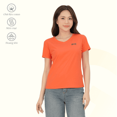 Áo thun nữ cổ tim tay ngắn chất cotton siêu mát co dãn 4 chiều  020p 0367