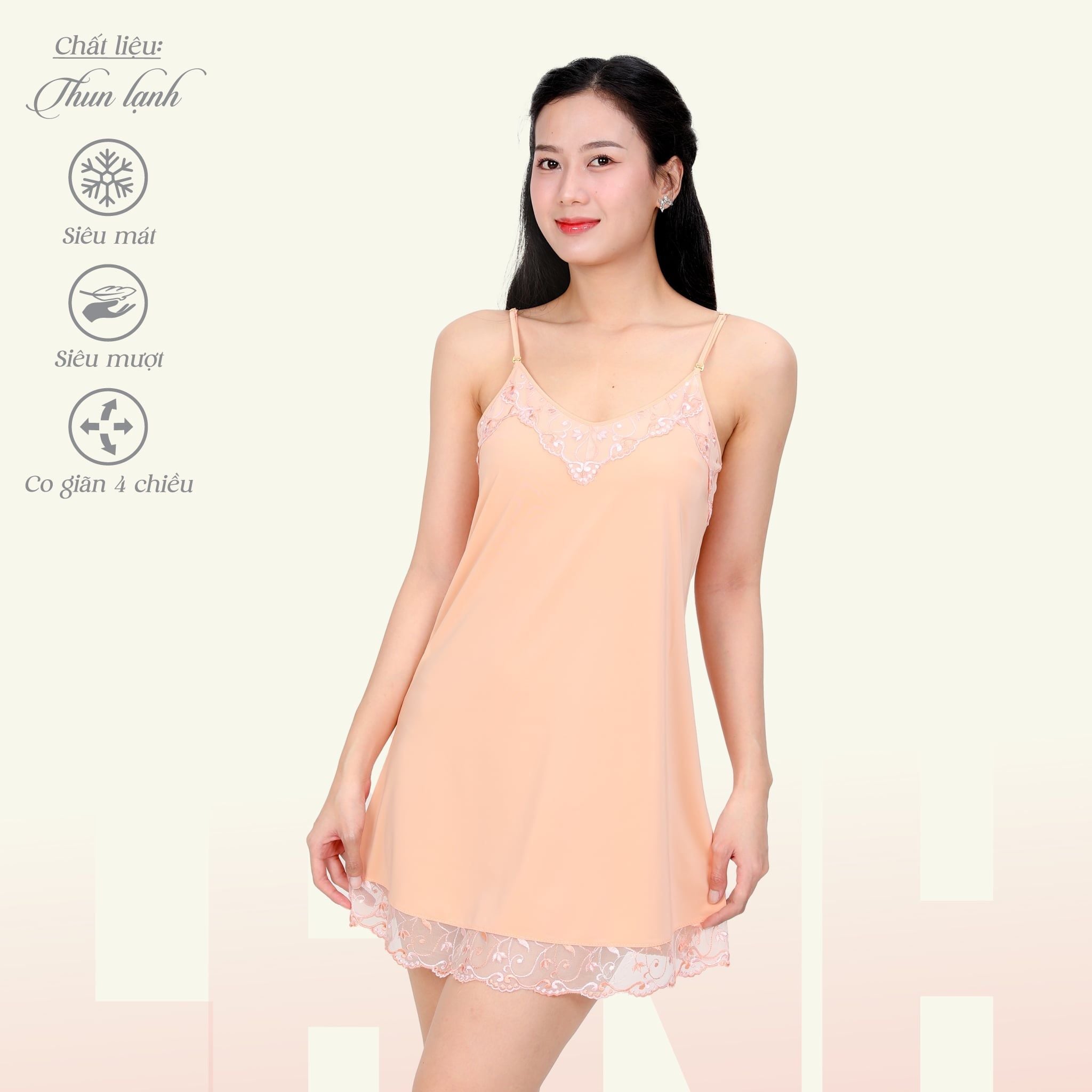 Áo ngủ, Váy ngủ dây chất thun lạnh siêu bền 012p 2048