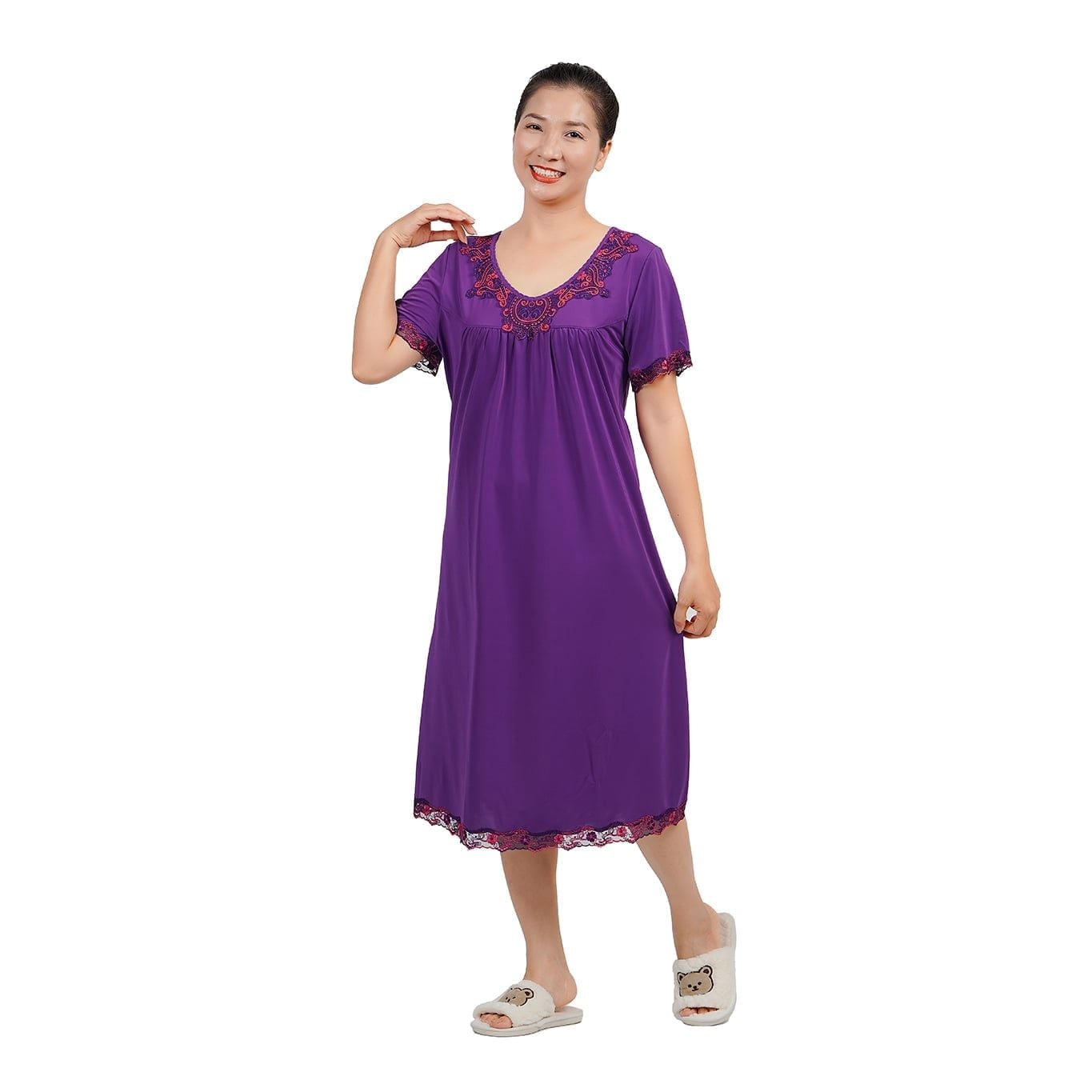 Áo ngủ, Váy ngủ tay ngắn chất thun lạnh siêu bền 012p 0169