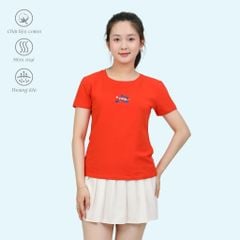 Áo thun nữ tay ngắn cổ tròn form suông chất cotton siêu mát 020p 0339