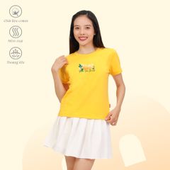 Áo Thun Tay Ngắn Cổ Tròn Form cơ bản Cotton 020p 0348