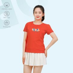 Áo thun nữ tay ngắn chất cotton siêu mát Form Suông 020p 0350