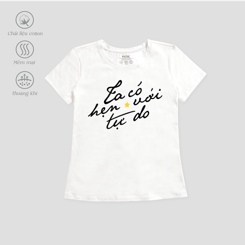 Áo thun nữ tay ngắn Cổ Tròn Form Suông chất cotton siêu mát 020p 0363