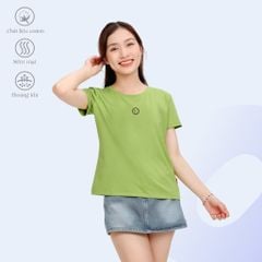 Áo thun nữ form suông cổ tròn tay ngắn chất cotton siêu mát 190p 0355