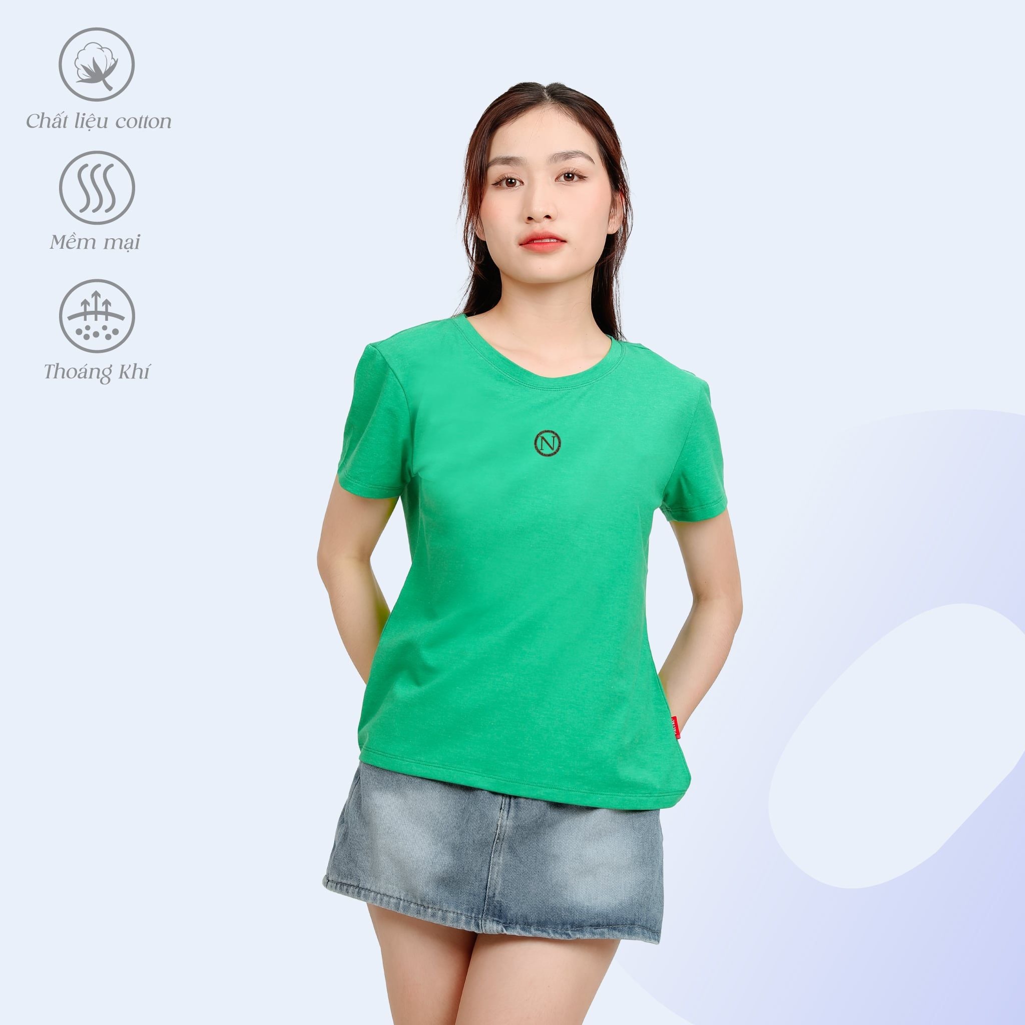 Áo thun nữ form suông cổ tròn tay ngắn chất cotton siêu mát 190p 0355