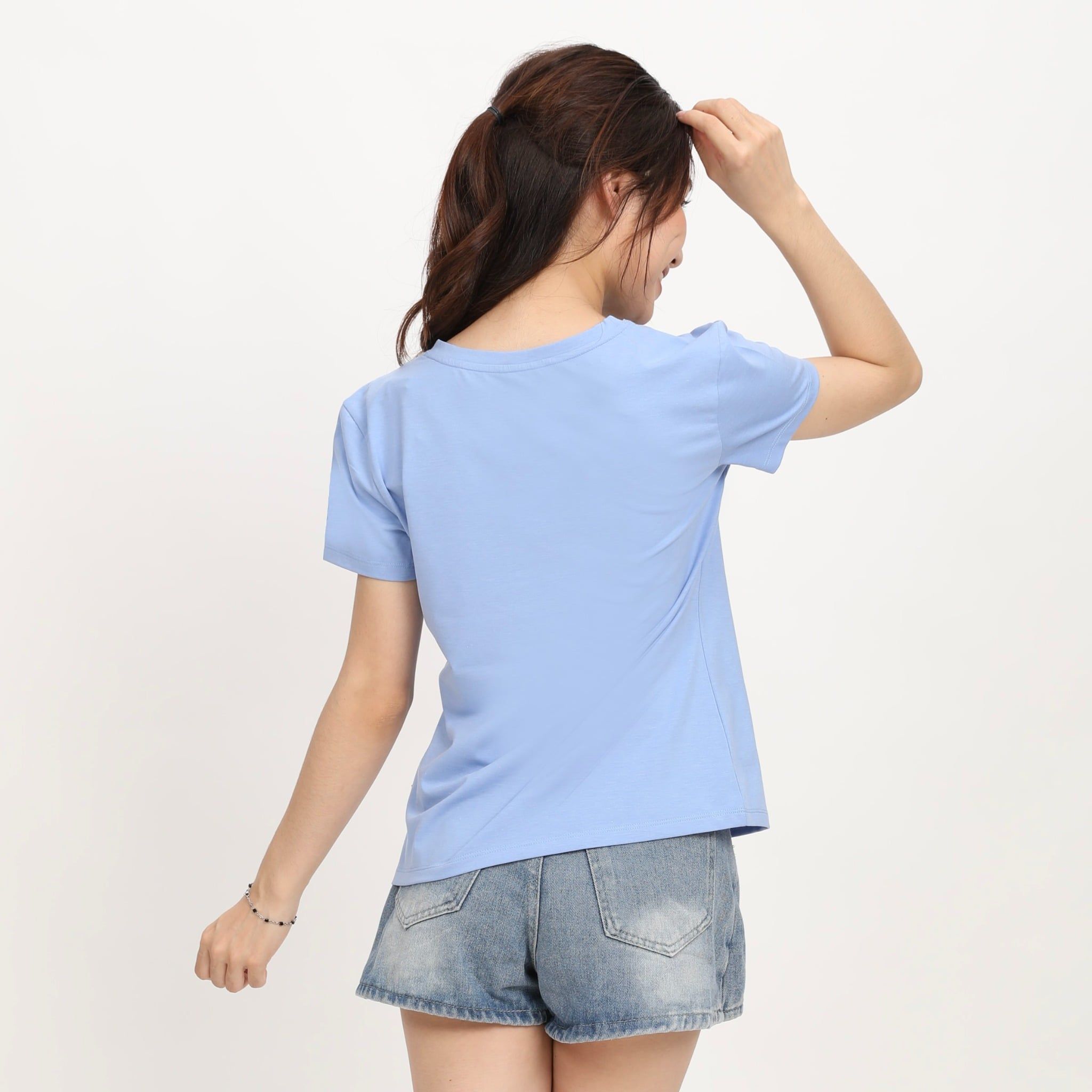 .Áo thun nữ tay ngắn Form Suông Cổ Tim chất cotton siêu mát 190p 0322