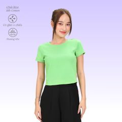 Áo Thun Croptop Tay Ngắn Chất Rib Cotton 220p 0268
