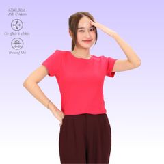 Áo Thun Croptop Tay Ngắn Chất Rib Cotton 220p 0268
