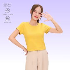 Áo Thun Croptop Tay Ngắn Chất Rib Cotton 220p 0268