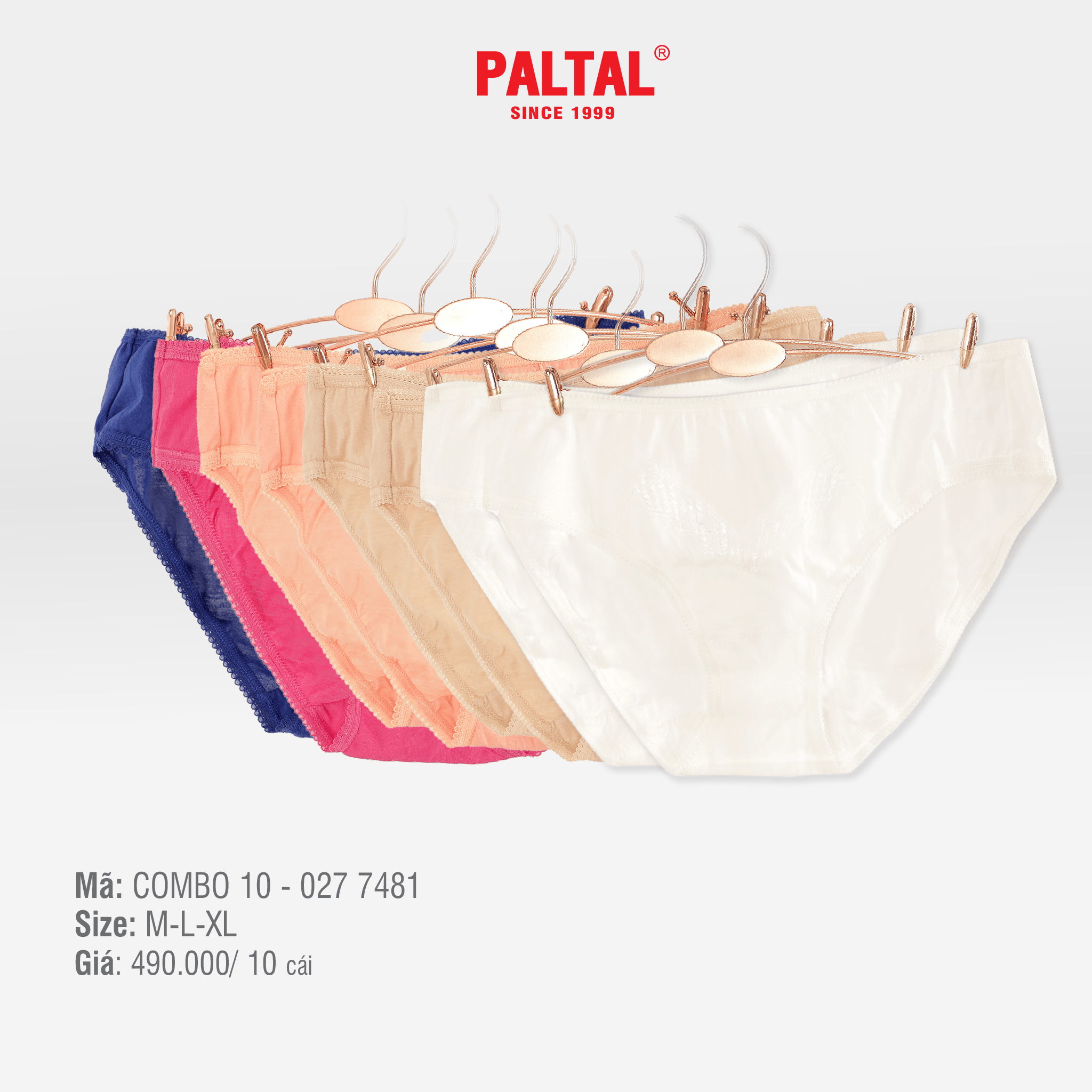 Combo 02-06-10 quần lót nữ chất cotton siêu mát 027p 7481