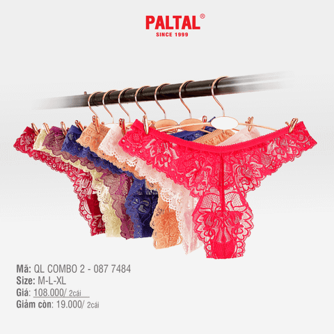 Combo 2 quần lót nữ chất ren siêu bền  cho nữ 087p 7484